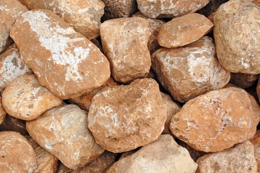 Pile of stones detail. Abstract natural background.