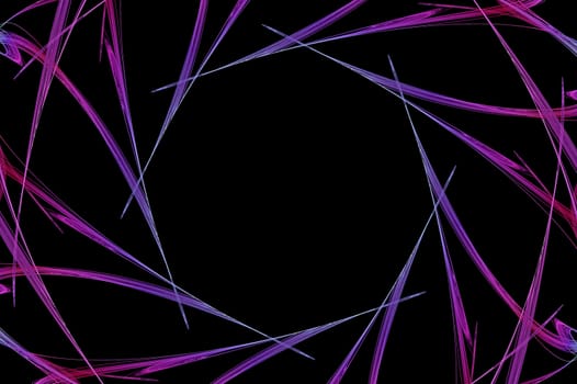 3d fractal thorns illustration. Computer generated abstract background.
