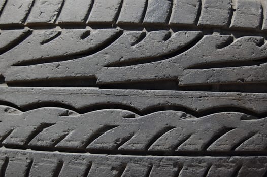 Rubber car tire abstract background.