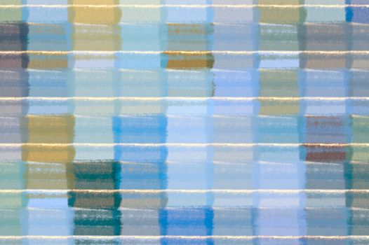 Watercolor squares computer generated illustration. Abstract background.