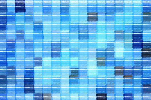 Watercolor squares abstract pattern. Computer generated illustration.