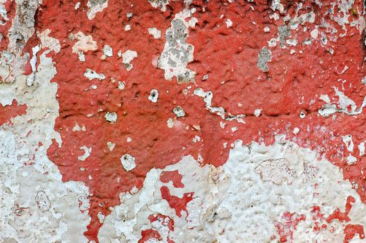 Weathered wall texture. Grungy peeling paint background pattern.