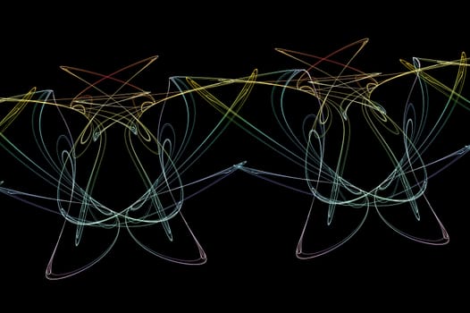 Abstract fractal shape illustration. Computer generated background.