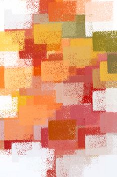 Squares on white background. Abstract brush paint illustration.