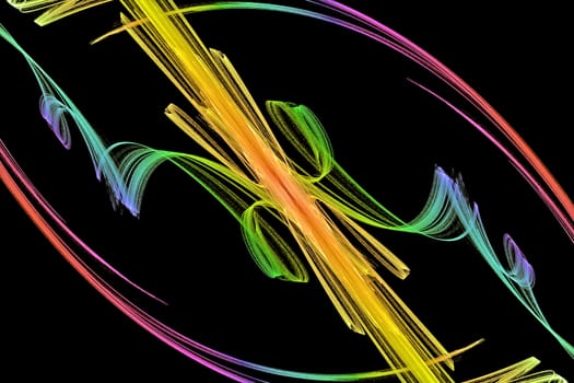 Abstract shapes illustration. Computer generated abstract background.