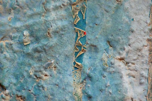 Blue ceramic surface rough background. Abstract pattern.