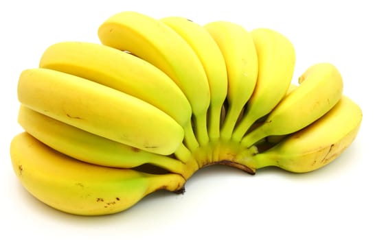 Bunch of bananas isolated on white background