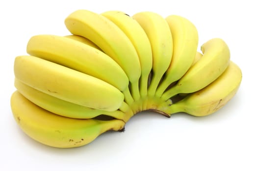 Bunch of bananas isolated on white background
