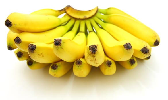 Bunch of bananas isolated on white background
