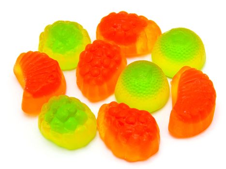 chewing marmalade multi-colored all sorts, a background