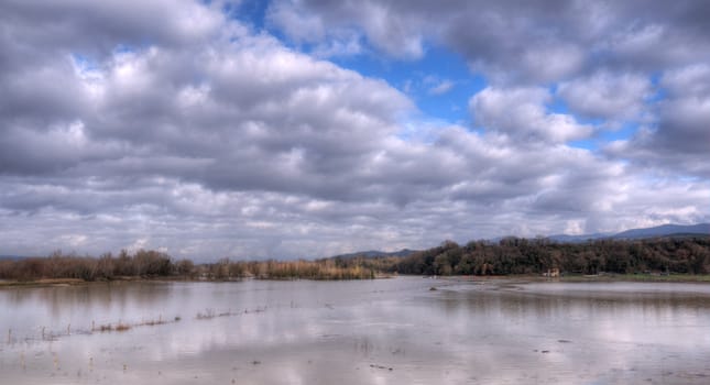 High Dynamic Range image of the flood