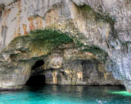 Sea cave in salento in Pugllia