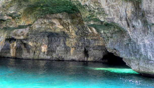 Sea cave in salento in Pugllia