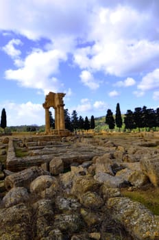 High Dynamic Range image of the valley of the temples in Sycilia