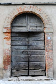 Close-up Image Of  Wooden Ancient Italian Door