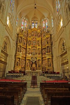 Golden Altar in The Cathedral In Burgos, Spain