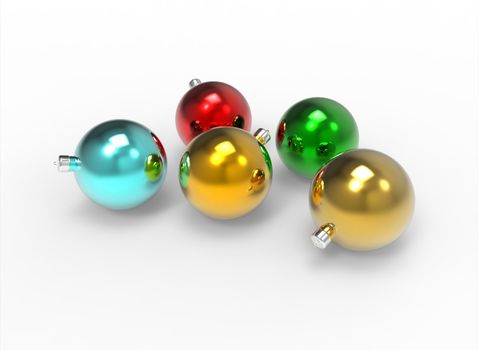 Christmas colorful baubles pack