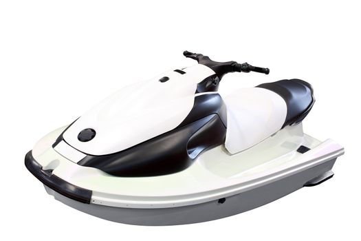 white jet ski isolated