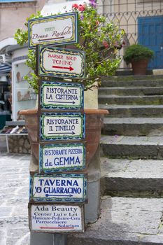 Pedestrian cute street in Capri Island