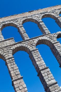 Wonderful aqueduct of Roman epoch, placed at Segovia's city