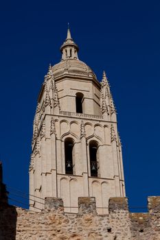 Fantastic cathedral of Gothic style of Segovia's city
