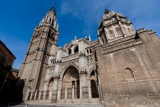 Cathedral of Gothic style of the marvelous city of Toledo, Spain