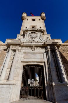 Outer walls that separate the old quarter and the modern zone of the city of Cadiz