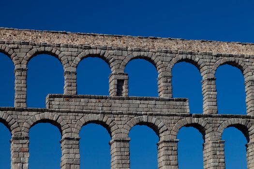 Wonderful aqueduct of Roman epoch, placed at Segovia's city