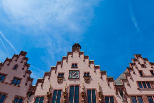 Old Houses in Downtown Frankfurt, Germany.