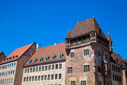 Old Architecture in Nuremberg (Nürnberg), Germany.