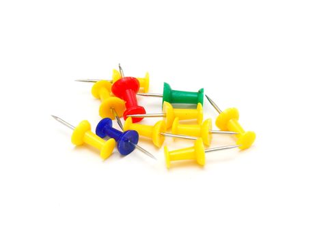 Writing buttons of various colours for fastening of notes.