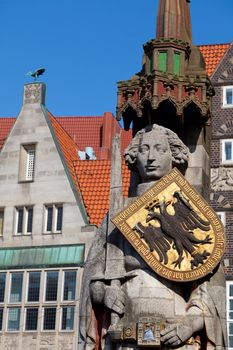 Statue of Roland in Bremen, Germany. UNESCO World Heritage Site.