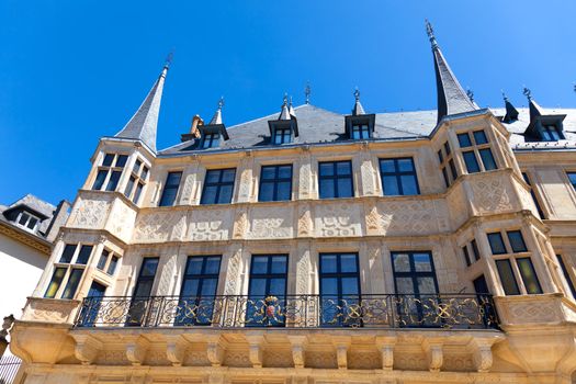 The façade of the Grand Ducal Palace in Luxembourg City