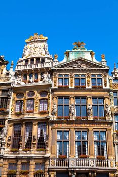 Guildhalls on the Grand Place, Brussels, Belgium.