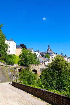 Fortifications in the old part of Luxembourg city