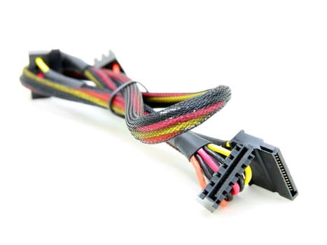 Hard disk drive power cables with electronic cable