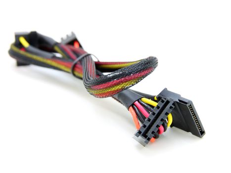 Hard disk drive power cables with electronic cable