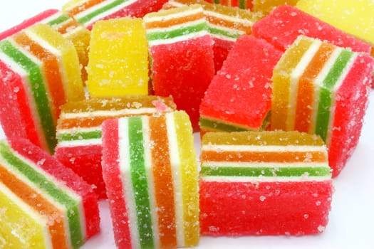 Multi-coloured fruit candy, fruit jelly
