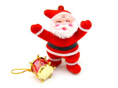 Santa Claus doll isolated on white background