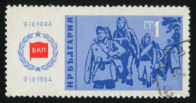 BULGARIA - CIRCA 1964: The Bulgarian partisan. The Second World War, circa 1964.