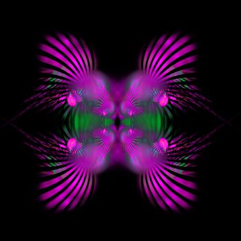 Abstract Symmetrical Fractal Background