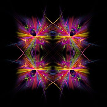 Abstract Symmetrical Fractal Background