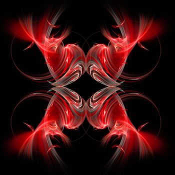 Abstract Symmetrical Fractal Background