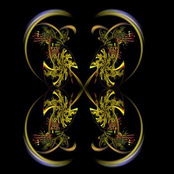 Abstract Symmetrical Fractal Background