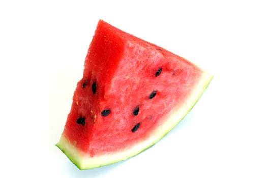 Sweet sliced watermelon with dry stem cut food