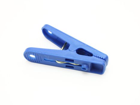Clothespin on white background. Isolated 3D image