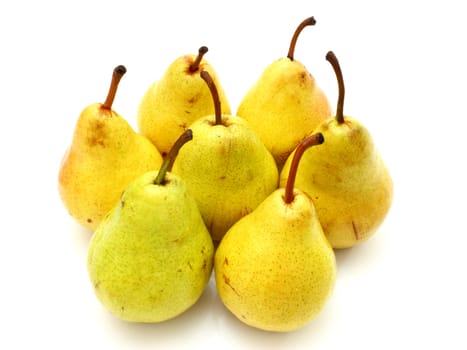Ripe pears.Objects are isolated on a white background.