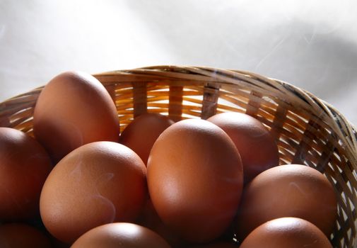 Eggs in a basket in smokie