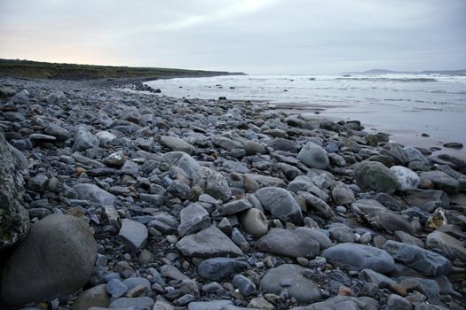 a winters beach in ireland