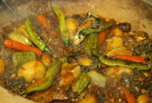 East dish from mutton and vegetables